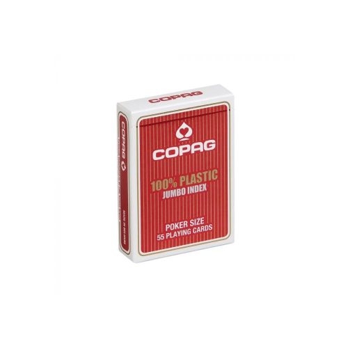 COPAG PKJ piros, 2 nagy indexes 100% plasztik póker kártya
