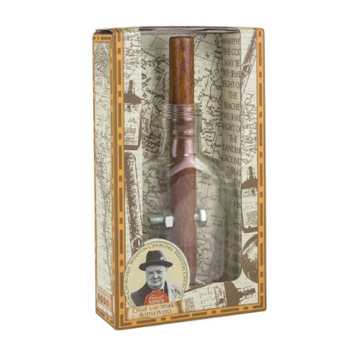Professor Puzzle Nagy Elmék- Churchill szivar-és whiskeys üveg ördöglakat