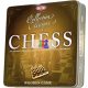 Klasszikus fa sakk, fém dobozban