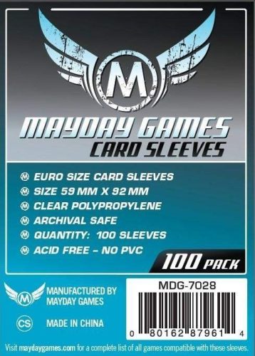 Standard Euro Card Sleeves (59x92mm) - 100db - MDG-7028