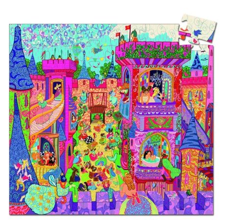 Tündér kastély, 54 db-os formadobozos puzzle - The fairy castle - 54 pcs - Djeco