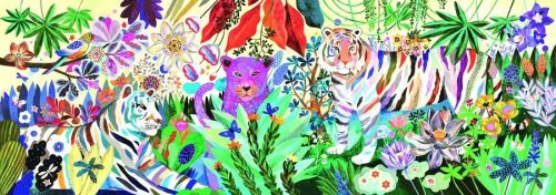 Szivárvány tigrisek, 1000 db-os művész puzzle - Rainbow Tigers - 1000 pcs - Djeco