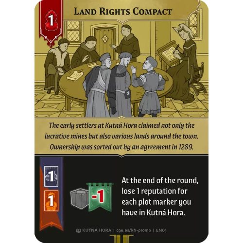 Kutná Hora promókártya, angol nyelvű