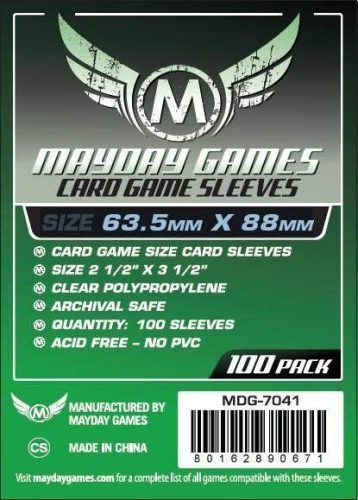 Standard Card Game Card Sleeves (63.5x88mm) - 100db - MDG-7041